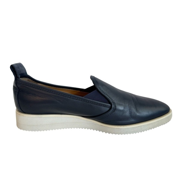 Everlane The Leather Street Shoes Navy Blue Slip On Pointed Toe Women's Flats - Picture 7 of 12